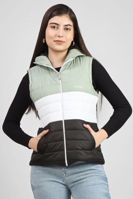 Lavozia Sleeveless Colorblock Women Jacket