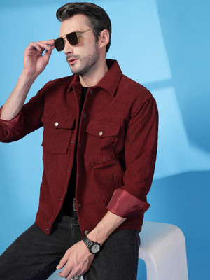 CHKOKKO Full Sleeve Solid Men Jacket