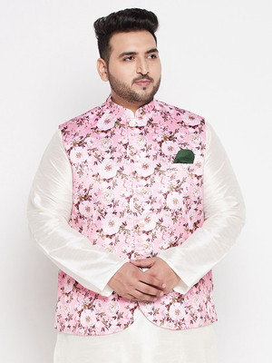 VASTRAMAY PLUS Sleeveless Floral Print Men Jacket
