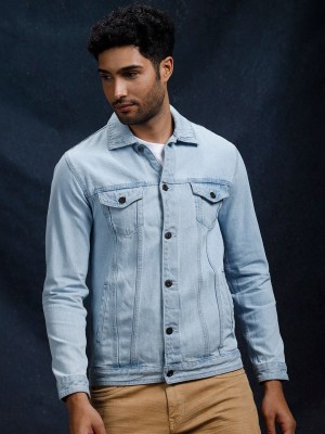 WROGN Full Sleeve Solid Men Denim Jacket