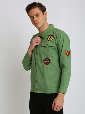 VOXATI Full Sleeve Solid Men Denim Jacket