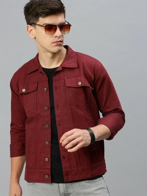 AKSHA CREATION Full Sleeve Solid Men Denim Jacket