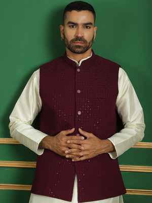 ANOUK Sleeveless Embroidered Men Jacket