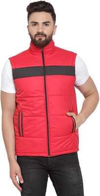 BEN MARTIN Sleeveless Striped Men Jacket
