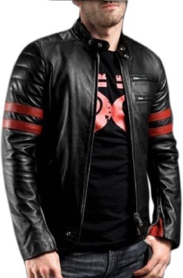 Leather Retail Full Sleeve Solid Men Jacket