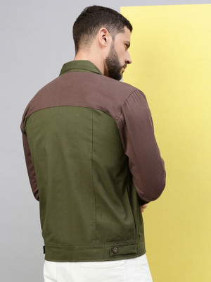 VOGATI Full Sleeve Self Design Men Denim Jacket