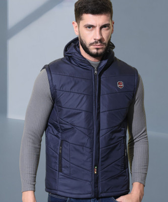 HEMLOCK Sleeveless Solid, Self Design Men Jacket