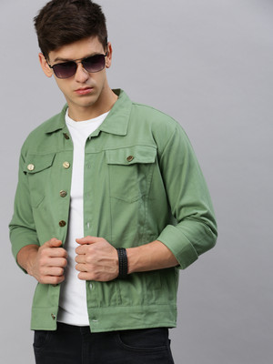 VOXATI Full Sleeve Solid Men Denim Jacket