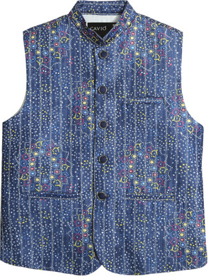 CAVIO Sleeveless Embroidered Boys Jacket