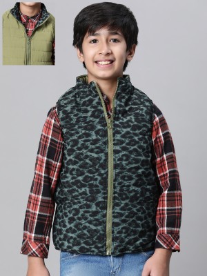 OXOLLOXO Sleeveless Animal Print Boys Jacket