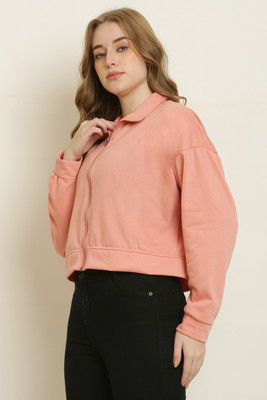 UNIVERSAL ACCESSE Full Sleeve Solid Women Sweatshirt