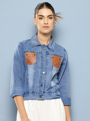 Sangria Full Sleeve Solid Women Denim Jacket