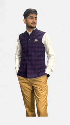 gargian master cut Sleeveless Checkered Men Jacket