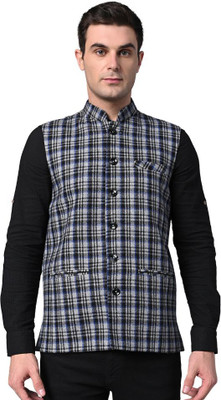 Vastraa Fusion Sleeveless Solid Men Jacket