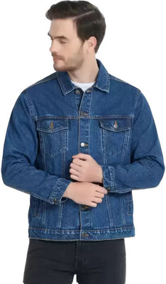 Jeancherry Full Sleeve Solid Men Denim Jacket