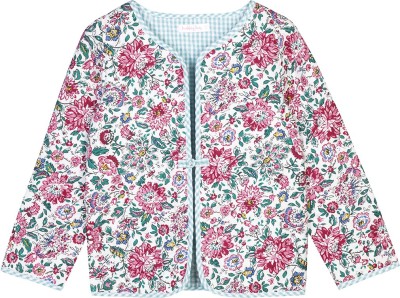 BUDDING BEES Full Sleeve Floral Print Girls Jacket