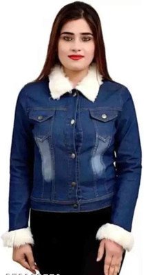 ayan fashion Full Sleeve Solid Girls Denim Jacket