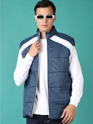 V-MART Sleeveless Solid Men Jacket