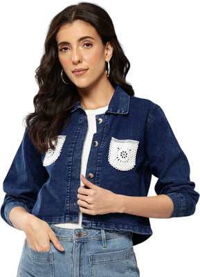 Aarika Full Sleeve Applique Women Denim Jacket