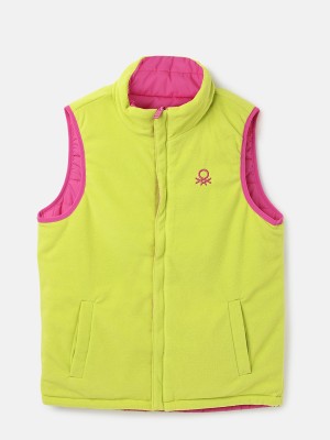 United Colors of Benetton Sleeveless Solid Boys Jacket