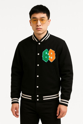 Damler Trennding Full Sleeve Solid, Applique Men Jacket