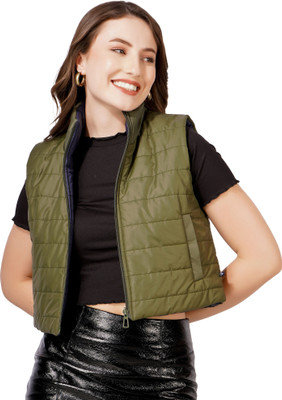 BlueFicus Sleeveless Solid Women Jacket