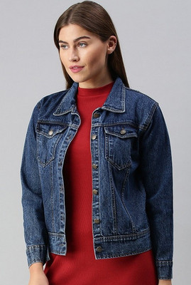 VOGATI Full Sleeve Solid Women Denim Jacket