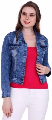 SAMAN FASHION WEAR Full Sleeve Washed Women Denim Jacket