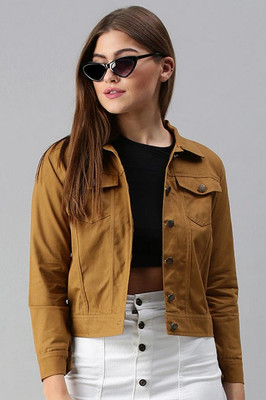 VOGATI Full Sleeve Self Design Women Denim Jacket