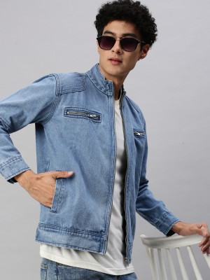 VOXATI Full Sleeve Solid Men Denim Jacket