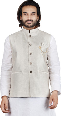 maksud enterprise Sleeveless Self Design Men Jacket