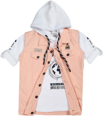 CAVIO Sleeveless Solid Boys Jacket