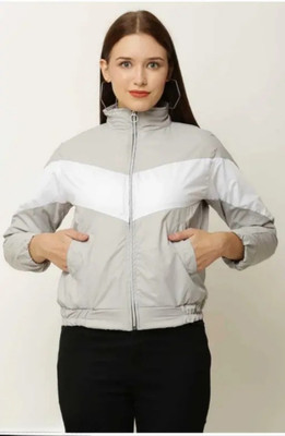 Beee simple Full Sleeve Striped Girls Jacket