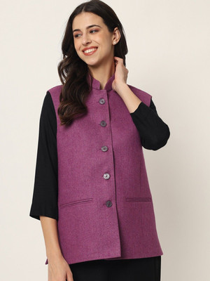 Vastraa Fusion Sleeveless Solid Women Jacket