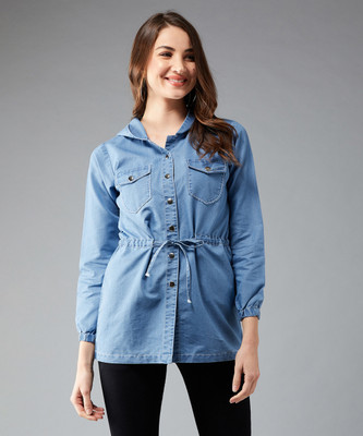 DOLCE CRUDO Full Sleeve Textured Women Denim Jacket