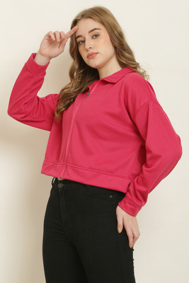 elegance redefined Full Sleeve Solid Women Sweatshirt