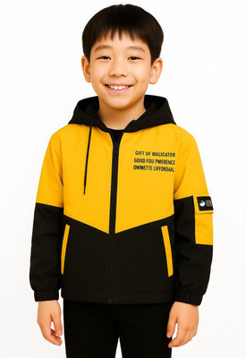 IAC Full Sleeve Printed, Colorblock Boys Jacket