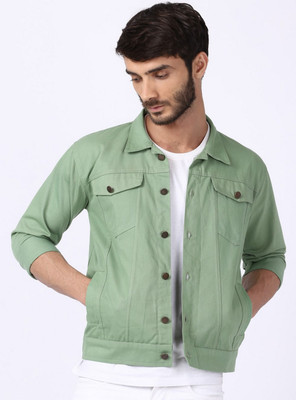 VOGATI Full Sleeve Self Design Men Denim Jacket