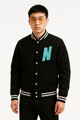 Damler Trennding Full Sleeve Solid, Applique Men Jacket