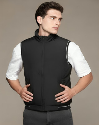 MAYKR Sleeveless Solid Men Jacket