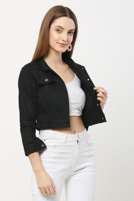 HR FASHION 3/4th Sleeve Solid Women Denim Jacket