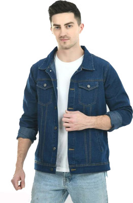 Zooni Collection 3/4th Sleeve Solid Men Denim Jacket
