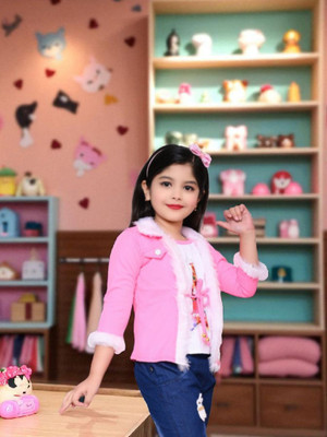 RR Fashion Full Sleeve Solid Girls Jacket
