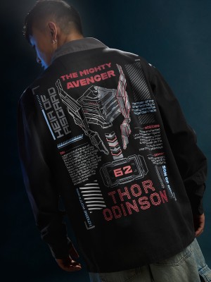 The Souled Store Full Sleeve Graphic Print Men Jacket