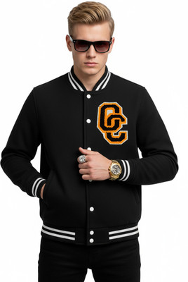 Crossbone Full Sleeve Solid Men Jacket