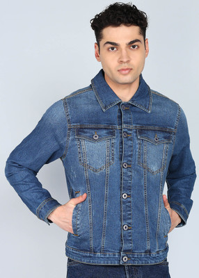 Peter Engalnd Full Sleeve Washed Men Denim Jacket