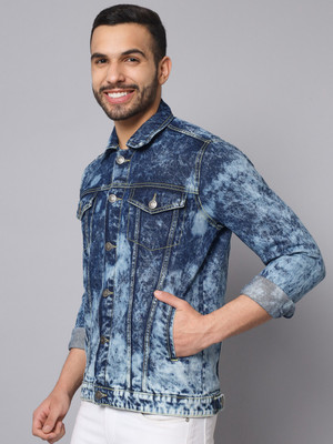 THE DRY STATE Full Sleeve Self Design Men Denim Jacket