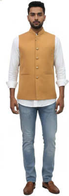 MEWSALES Sleeveless Solid Men Jacket
