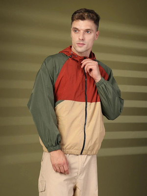 CHKOKKO Full Sleeve Colorblock Men Jacket