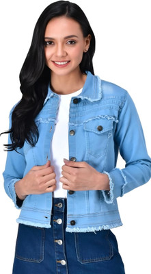 Aahan Collection Full Sleeve Solid Women Denim Jacket